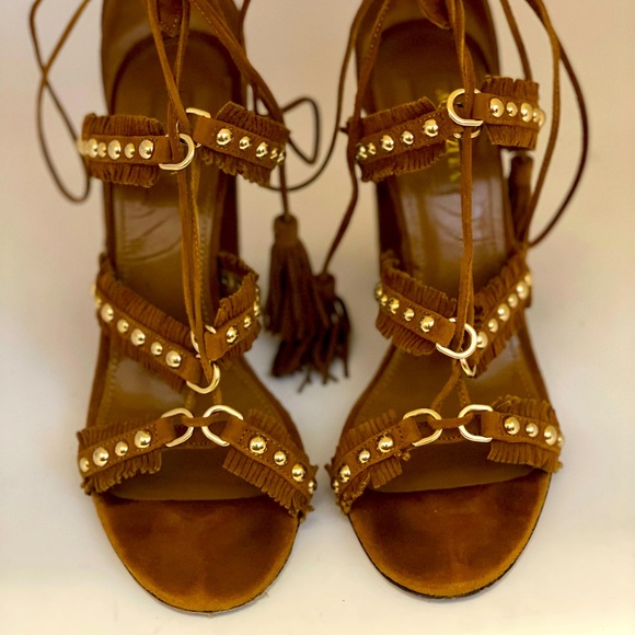 Aquazzura Shoes - Aquazzura Suede Tulum Sandal